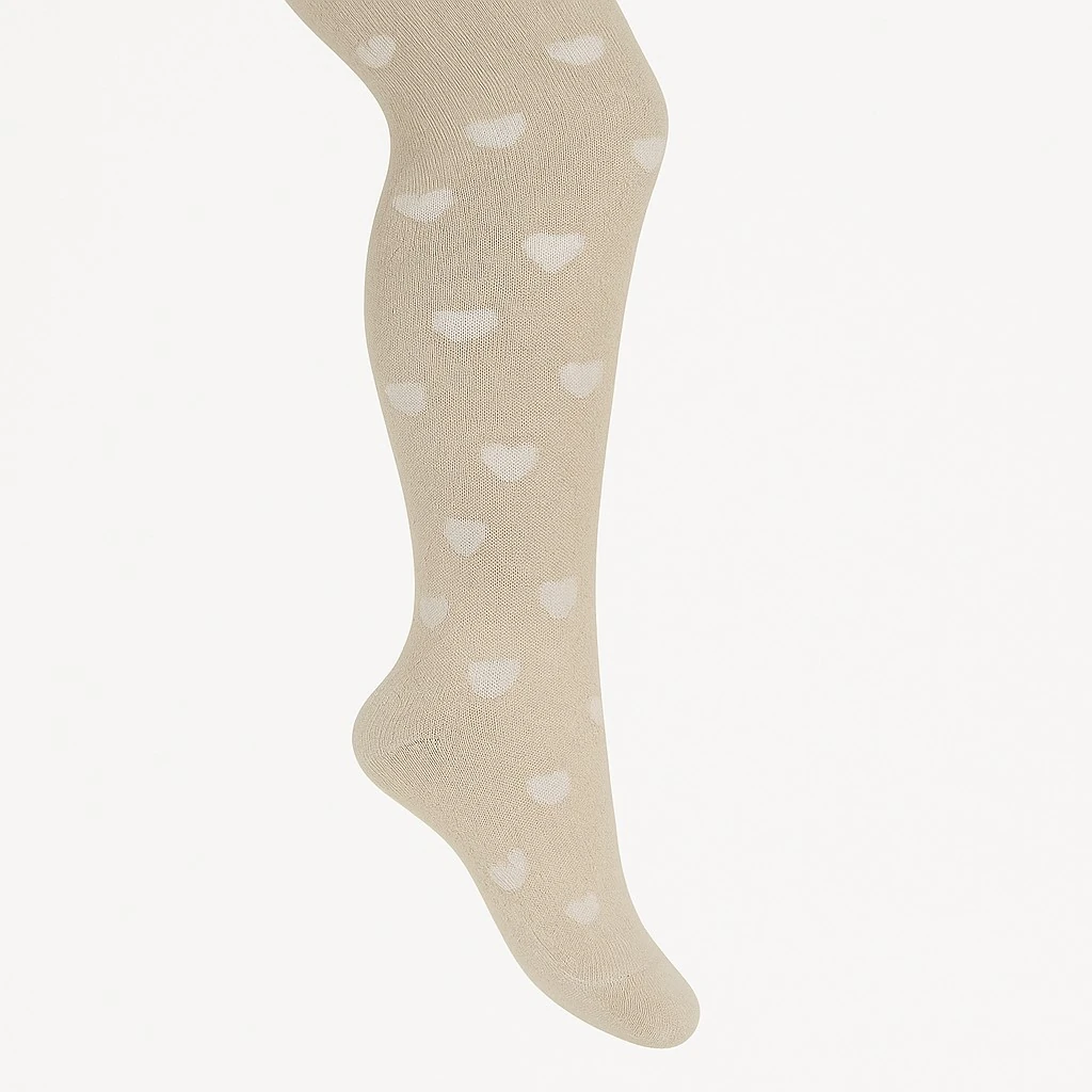 Kalp Desenli Kız Çocuk Külotlu Çorap - İba