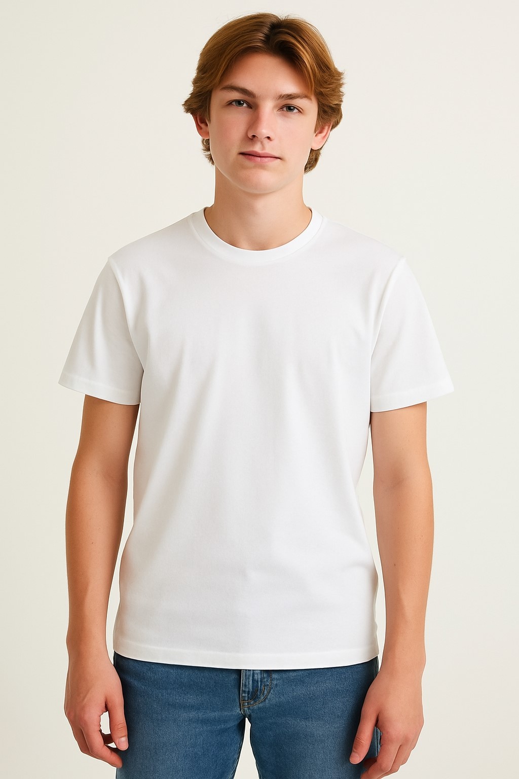 Bisiklet Yaka Basic Yetişkin Tişört - Alc