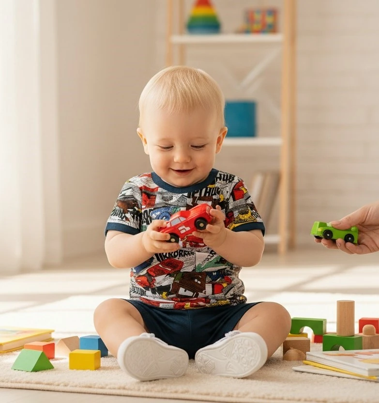 Arabalı Organik Pijama Takımı