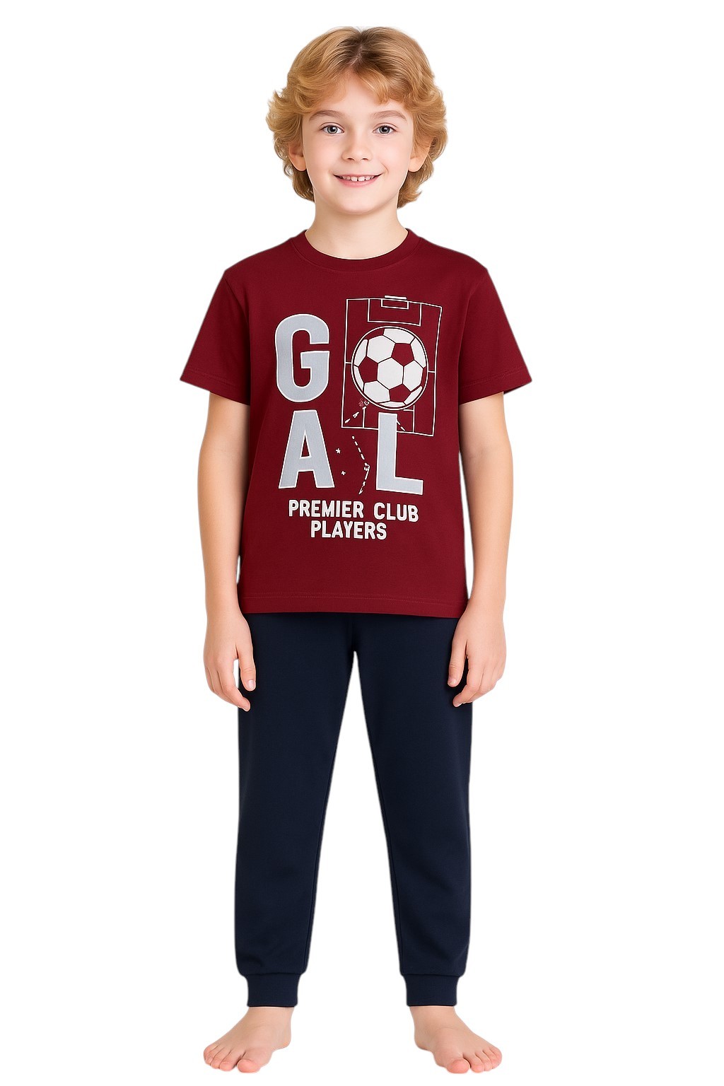Gool Kısa Kollu Erkek Çocuk Pijama Takım