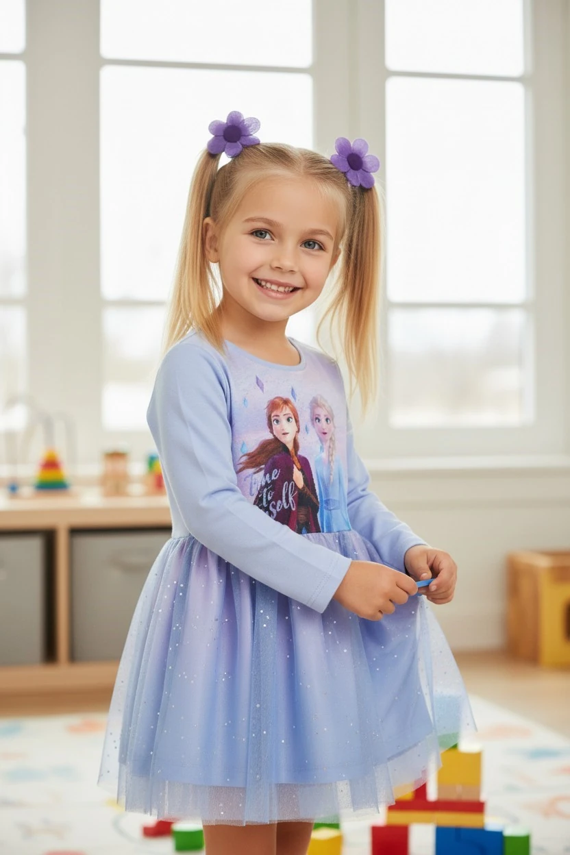 Elsa Kız Çocuk Elbise