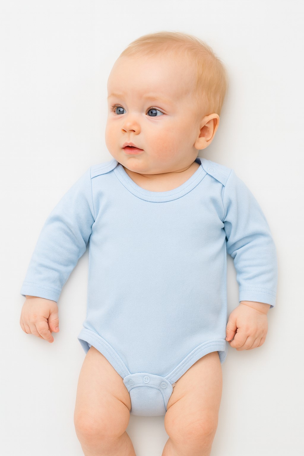 Uzun Kollu Erkek Bebek Çıtçıtlı Body (Bbyrn)