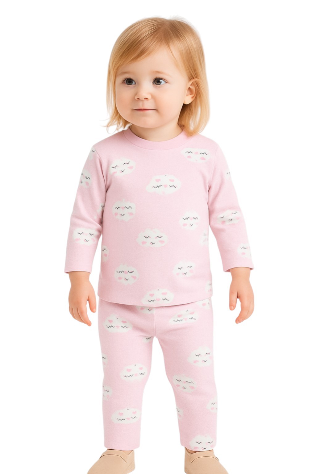 Bulutlu Kız Bebek Pijama Takım