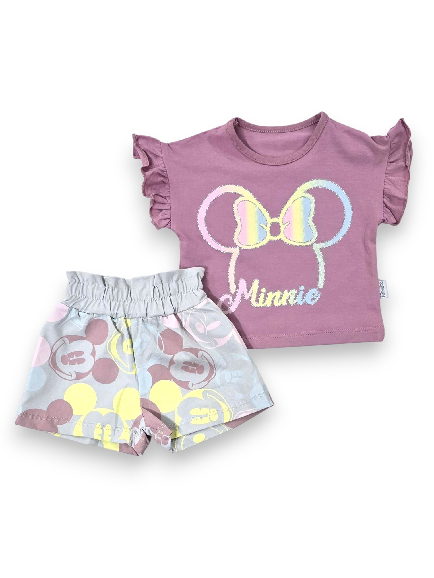Minnie Kız Bebek Şortlu Takım