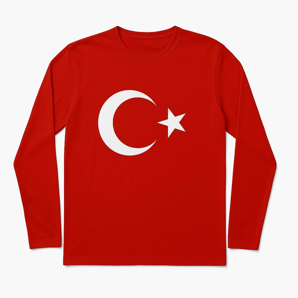 Ayyıldız Baskılı Uzun Kol Tişört