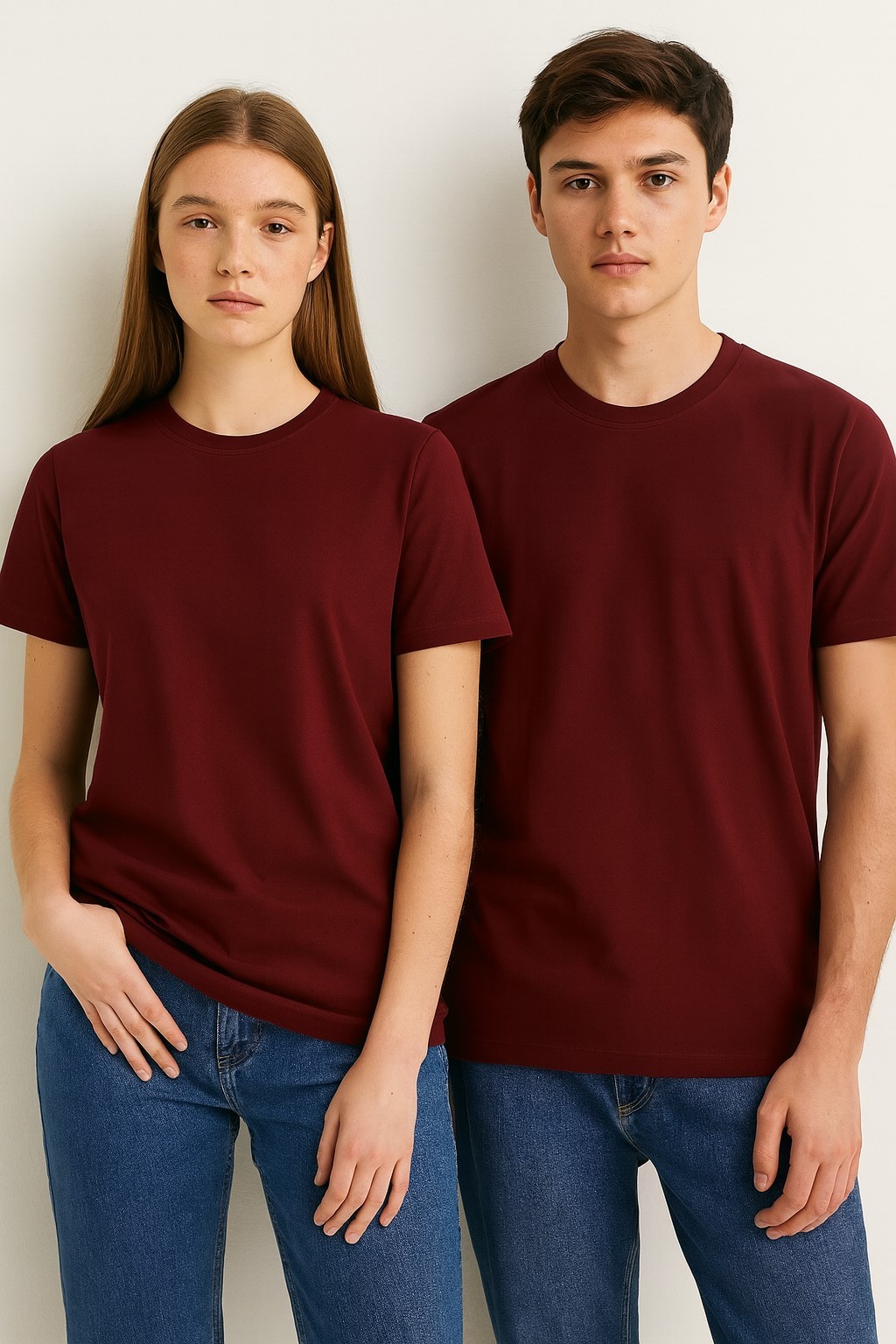 Bisiklet Yaka Basic Yetişkin Tişört - Alc