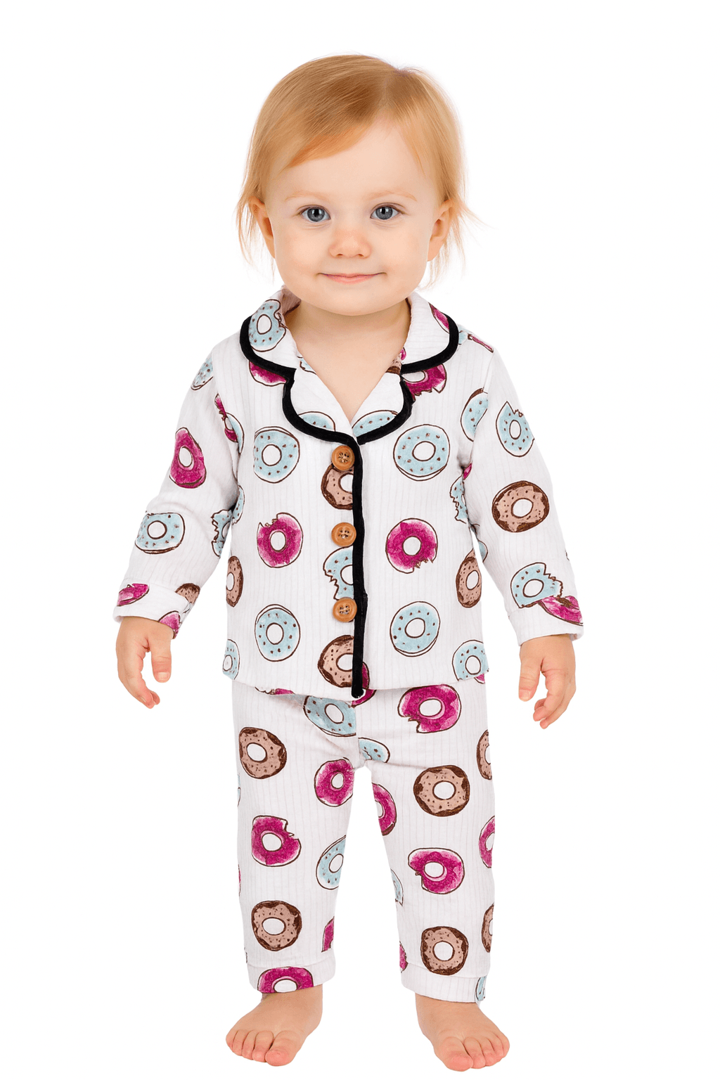 Donut Desenli Bebek Pijama Takım