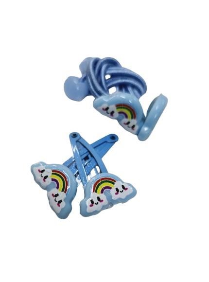 Gökkuşağı Kız Bebek Toka 4lü