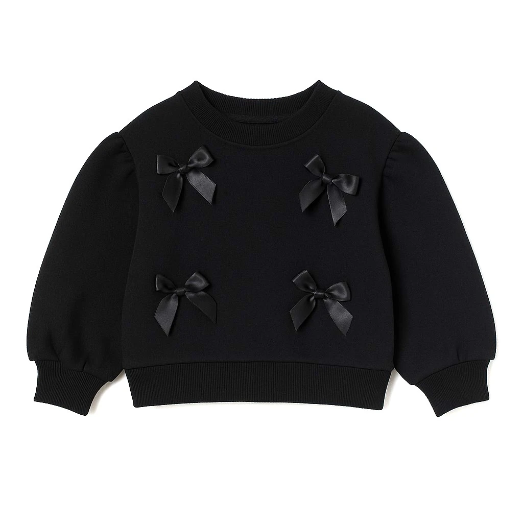 Kurdeleli Kız Çocuk Sweatshirt