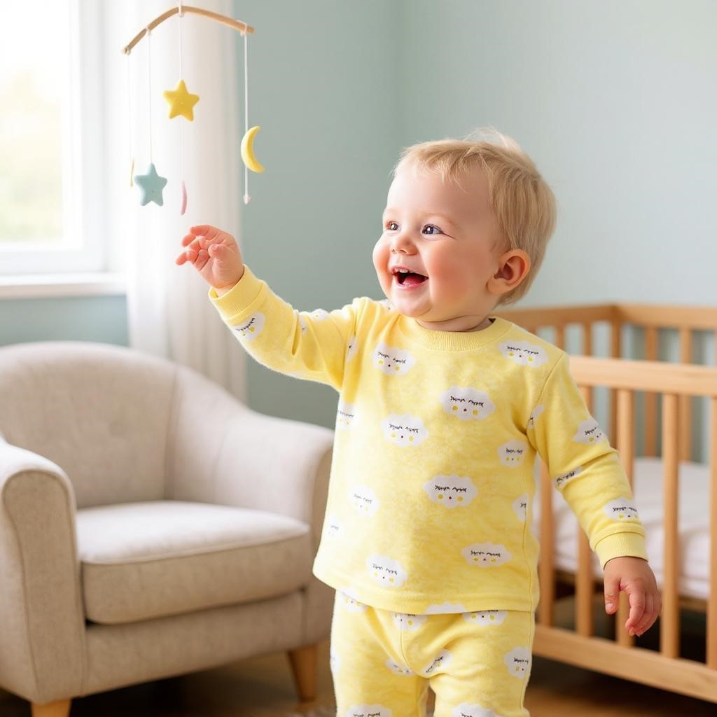 Bulutlu Erkek Bebek Pijama Takım