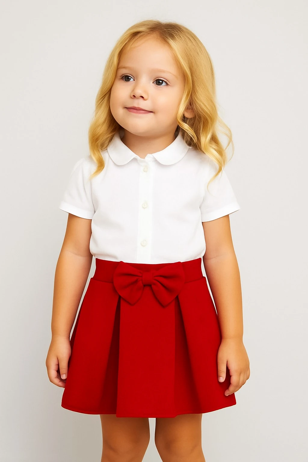 Fiyonklu Kız Çocuk Etek