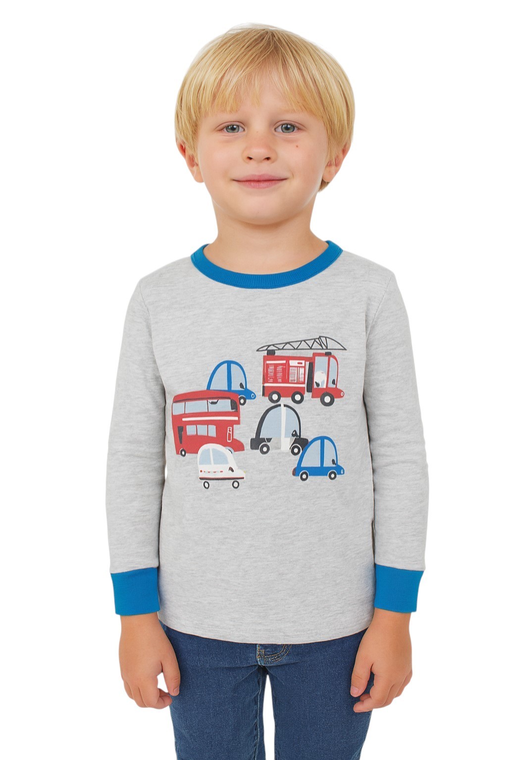 Araba Desenli Mevsimlik Pijama Üst