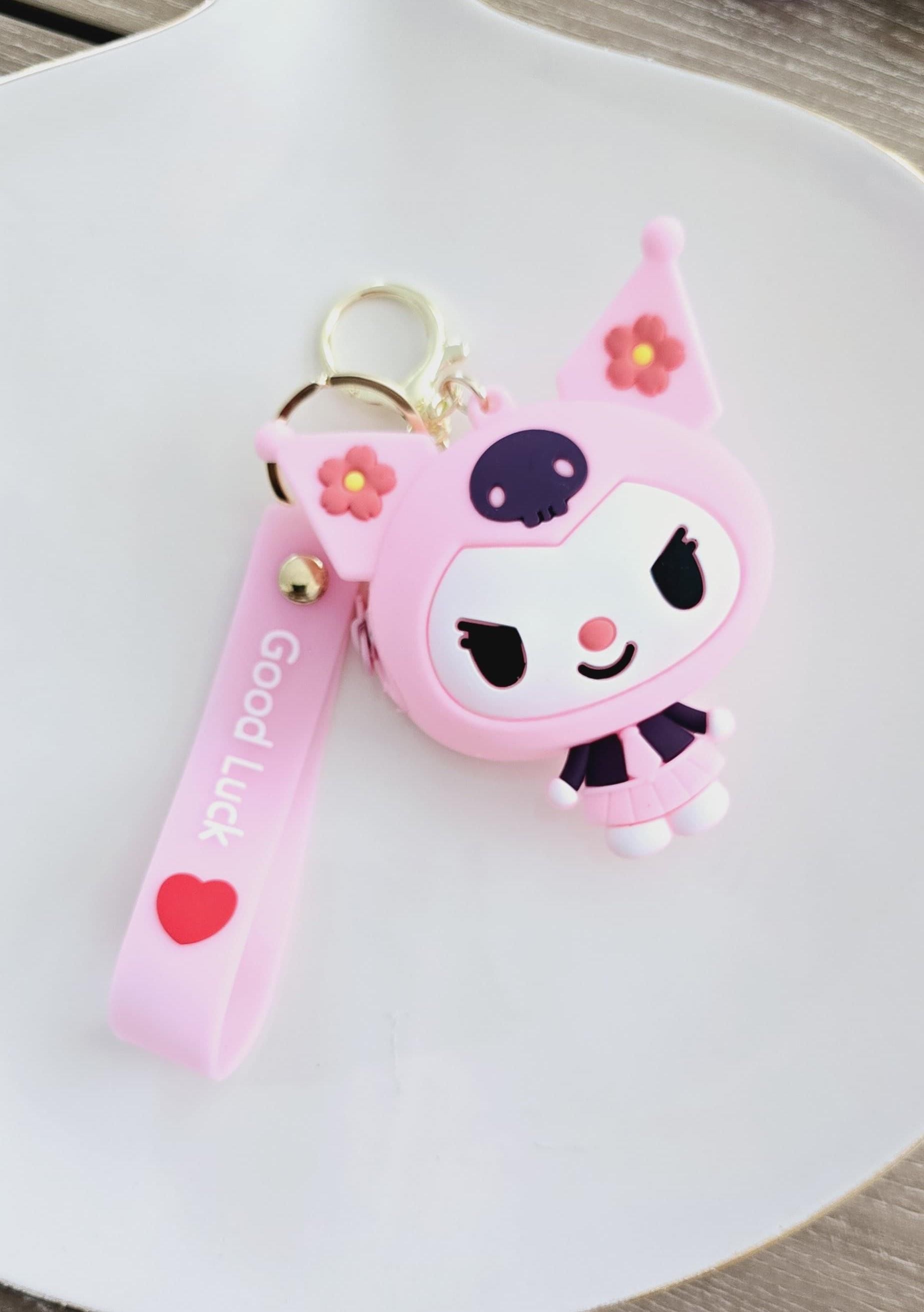 Kuromi Silikon Anahtarlık Cüzdan Pembe