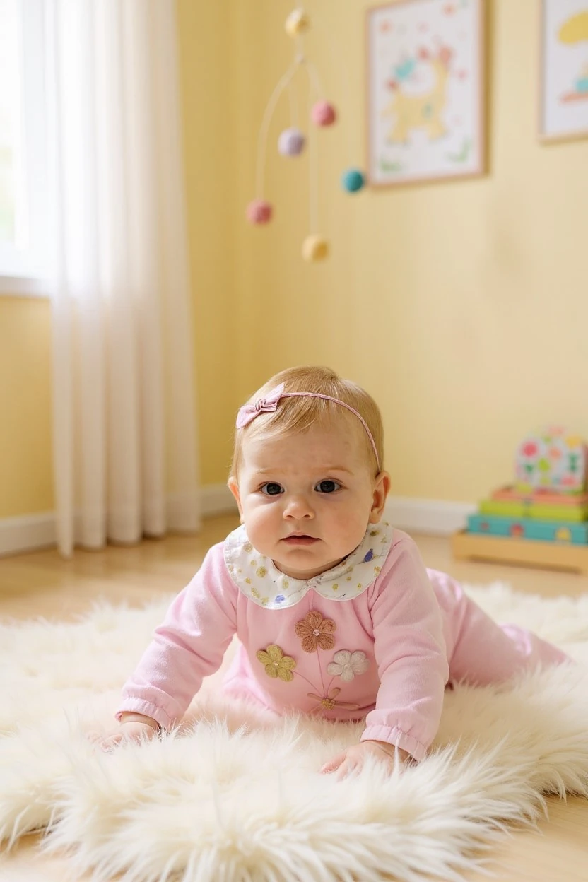 Çiçekli Kadife Kız Bebek Tulum