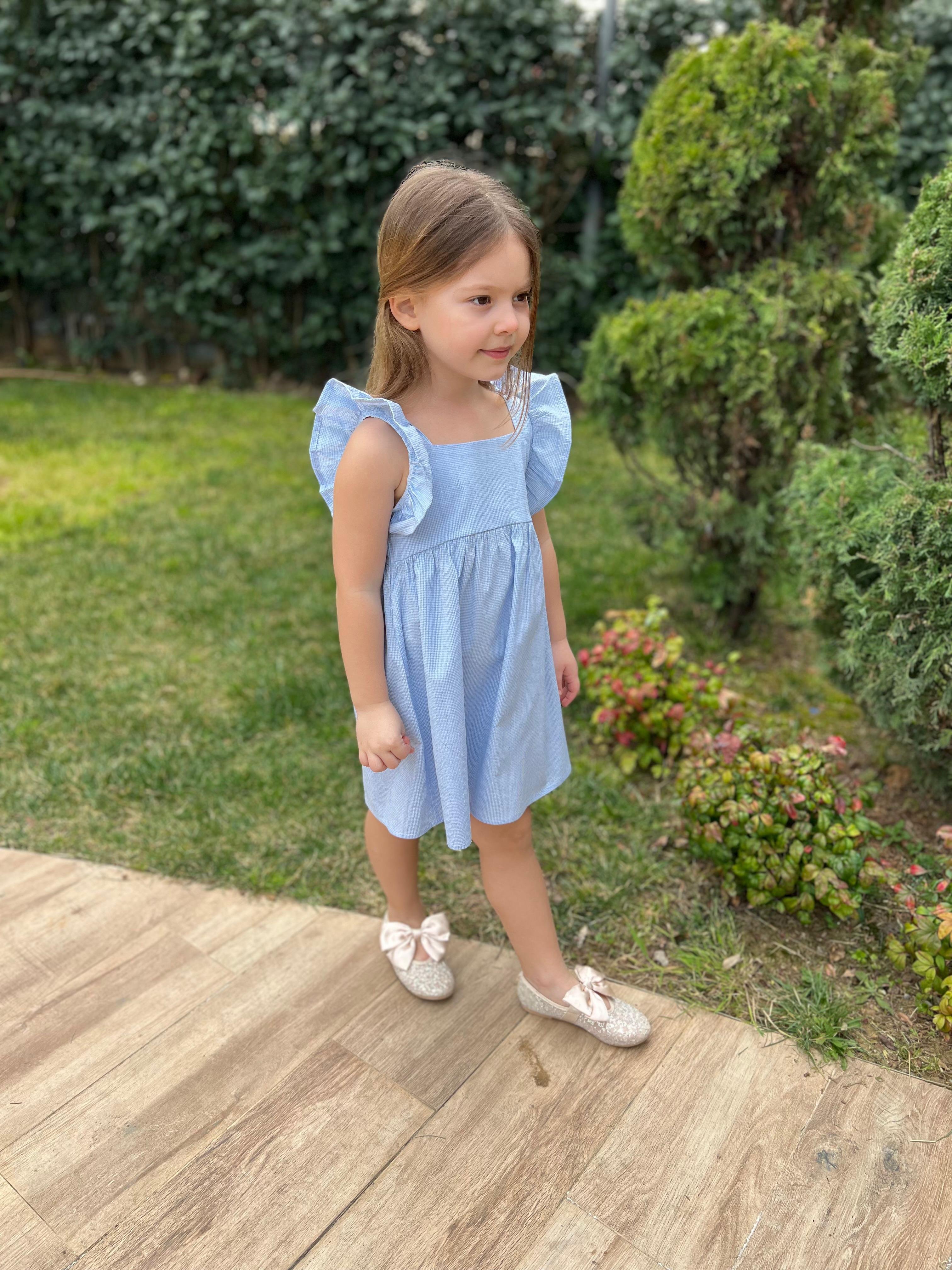 Volanlı Kız Çocuk Elbise