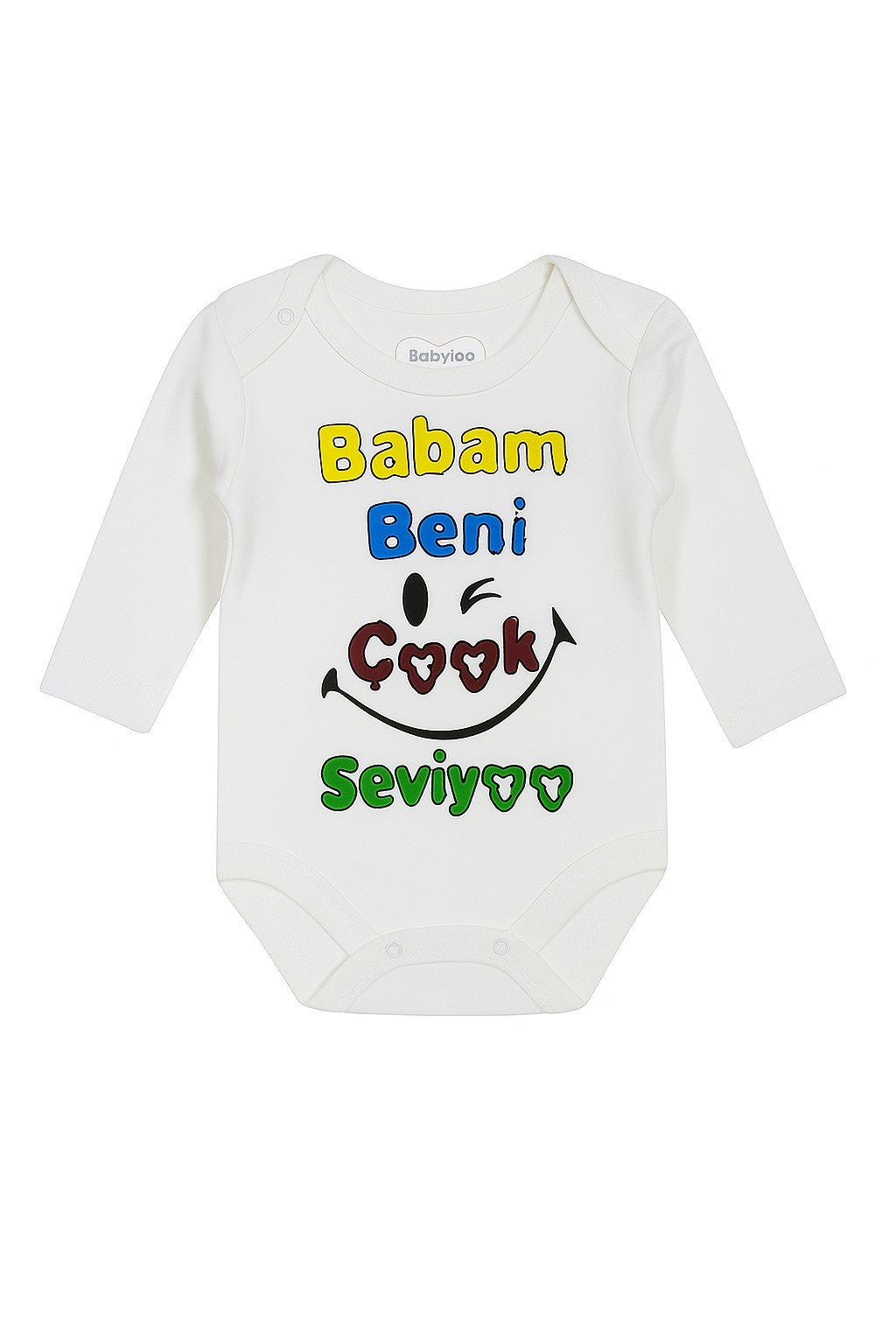 Baskılı Bebek Body Zıbın (Babam Beni Çok Seviyor)