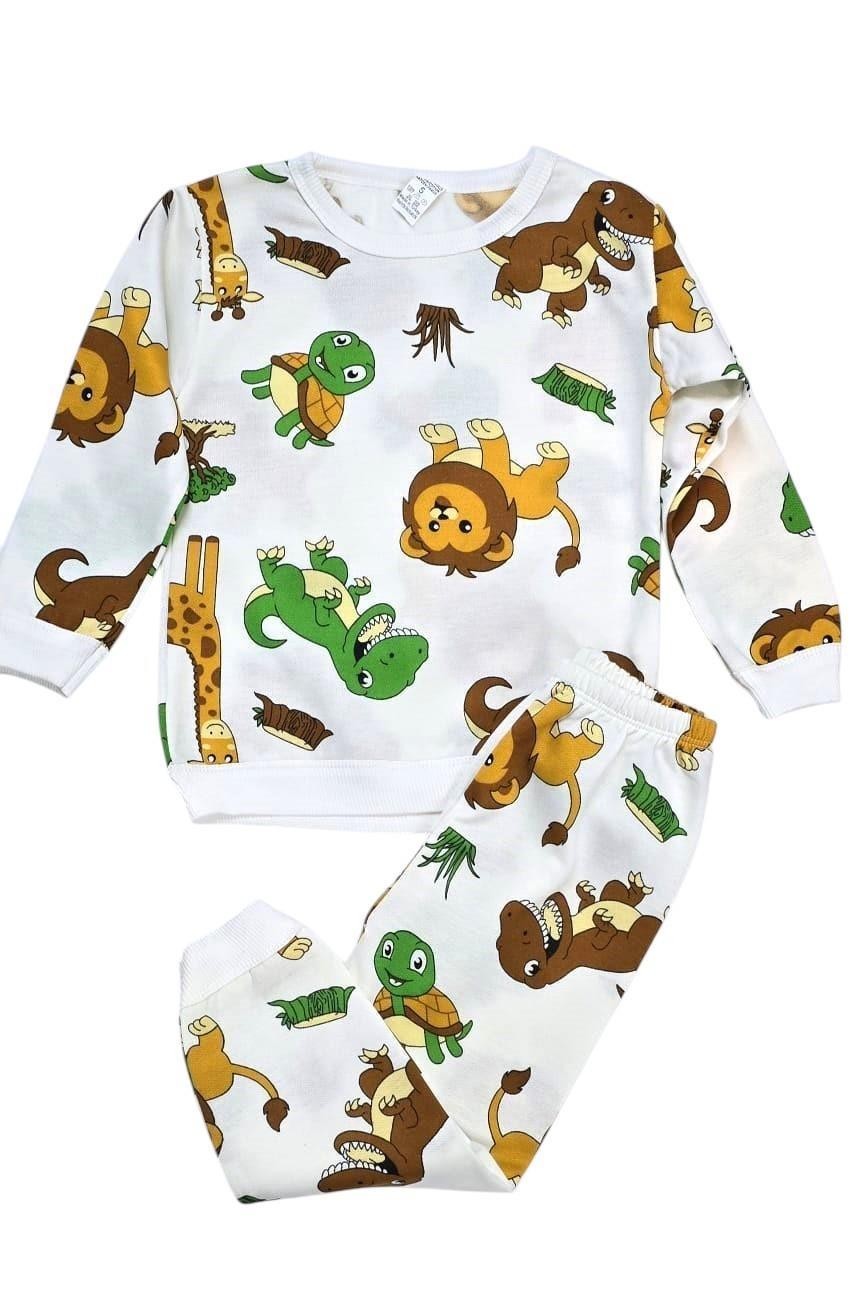 Dinazorlu Aslanlı Erkek Bebek Pijama Takım