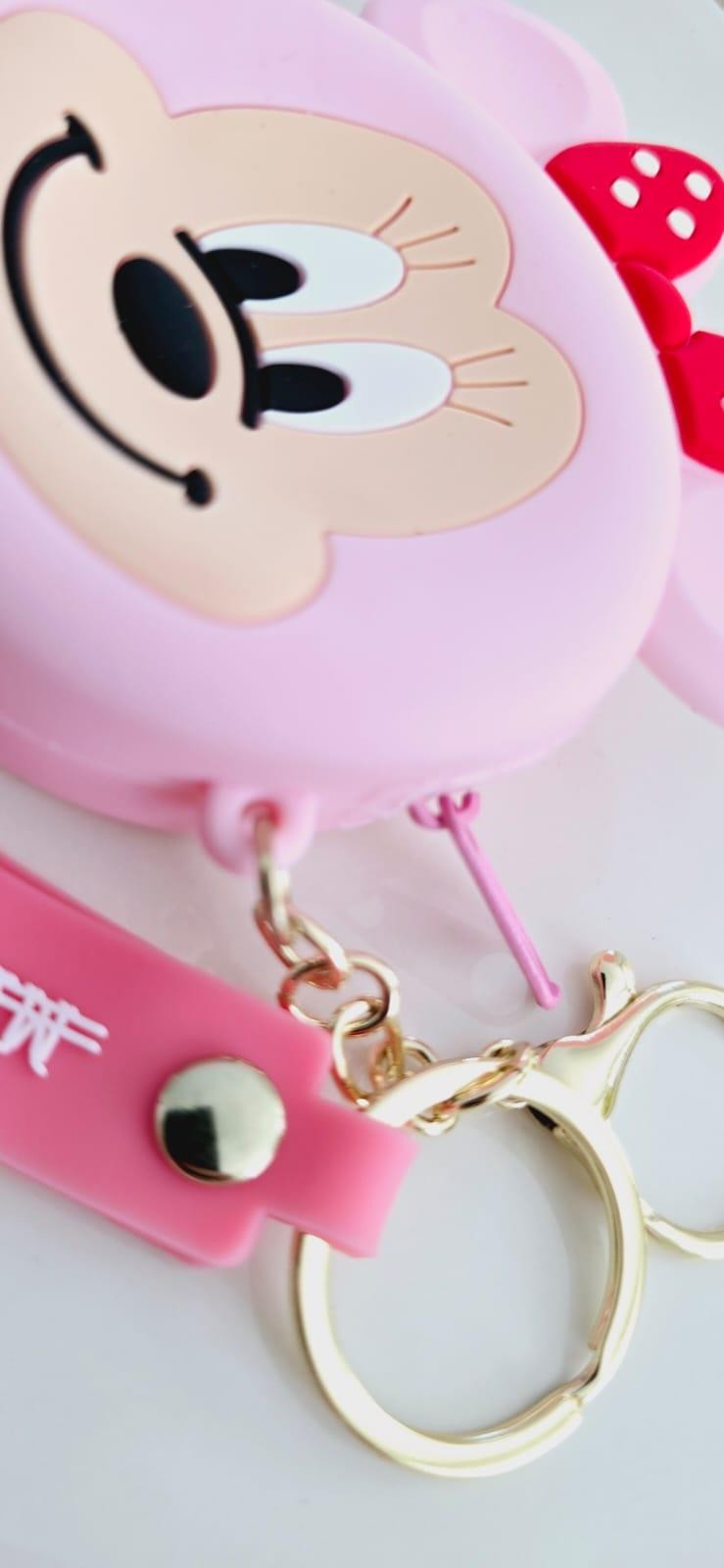 Minnie Silikon Anahtarlık Cüzdan Pembe