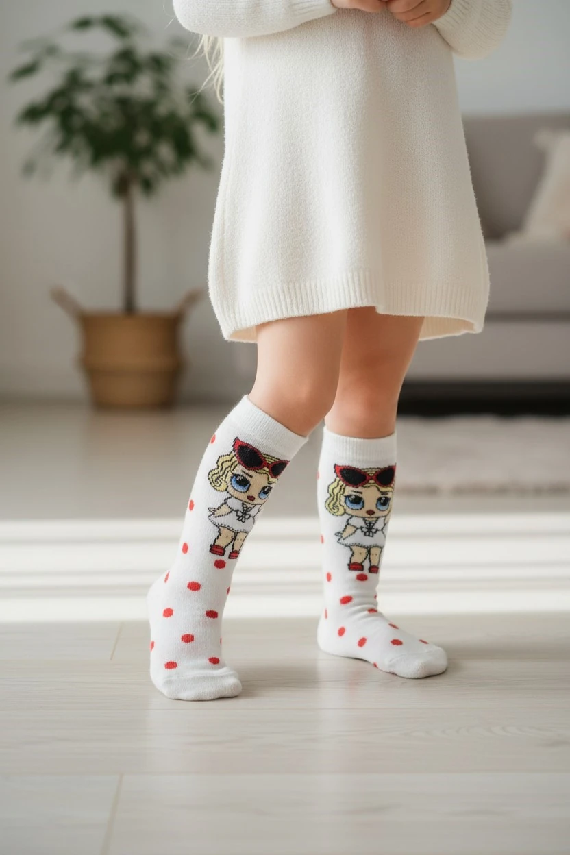 Lol Bebek Kız Çocuk Dizaltı Çorap