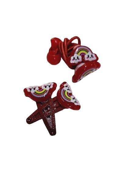 Gökkuşağı Kız Bebek Toka 4lü
