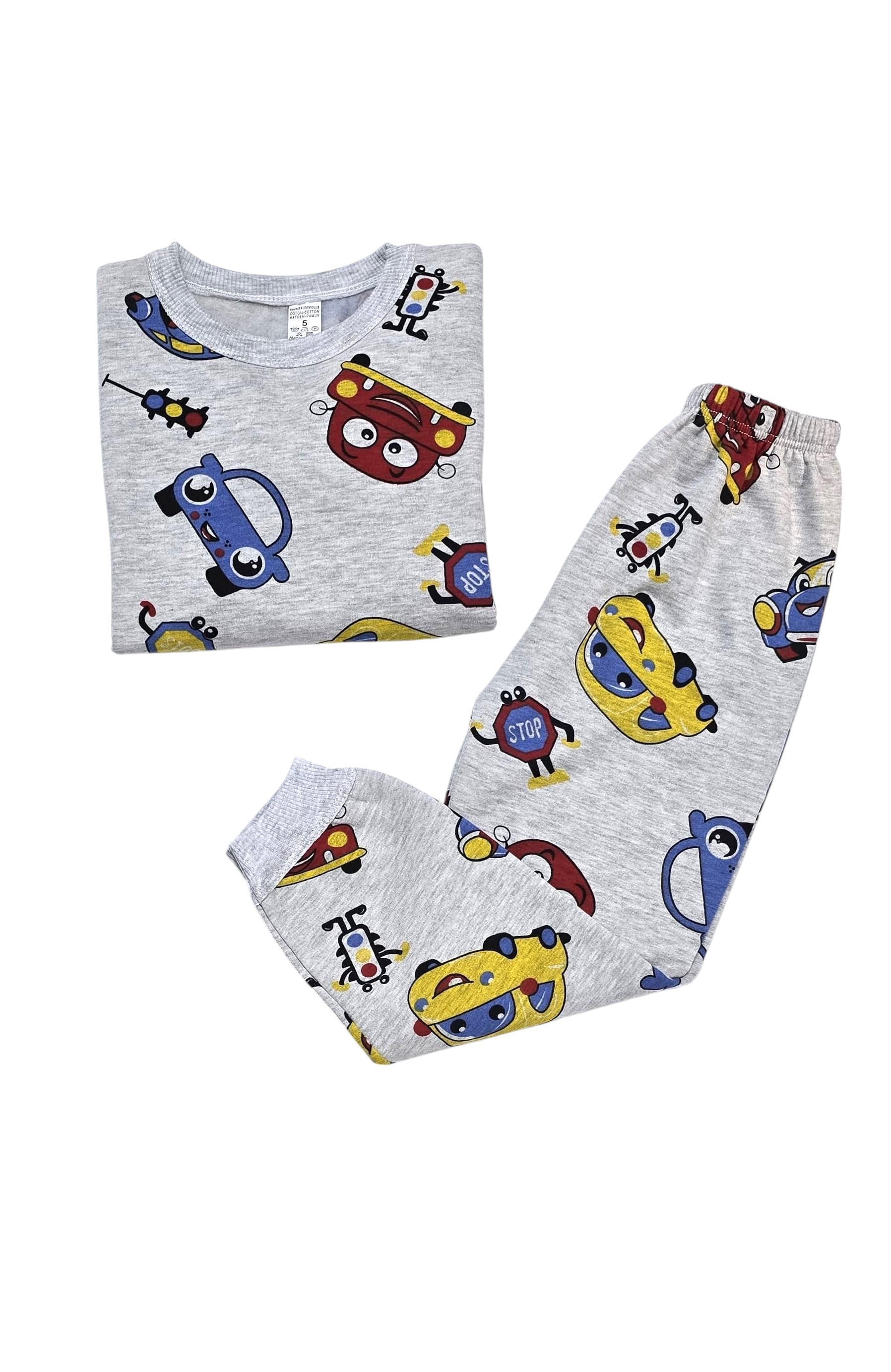 Arabalı Erkek Bebek Pijama Takım