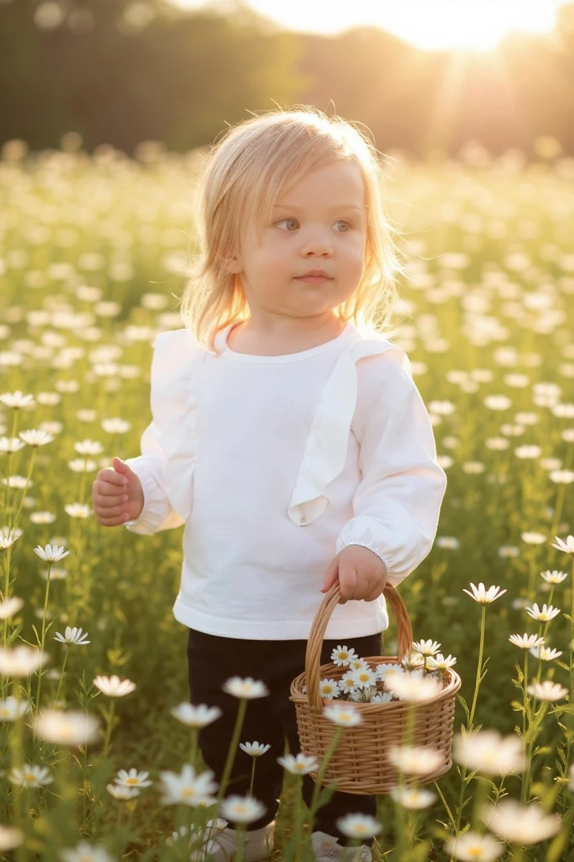 Önü Fırfırlı Kız Çocuk Bluz