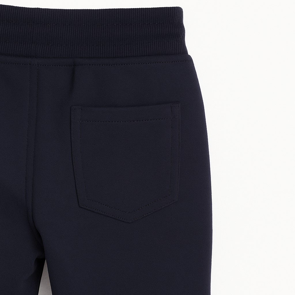 Beli Ribanalı Lastikli Okul Pantolonu