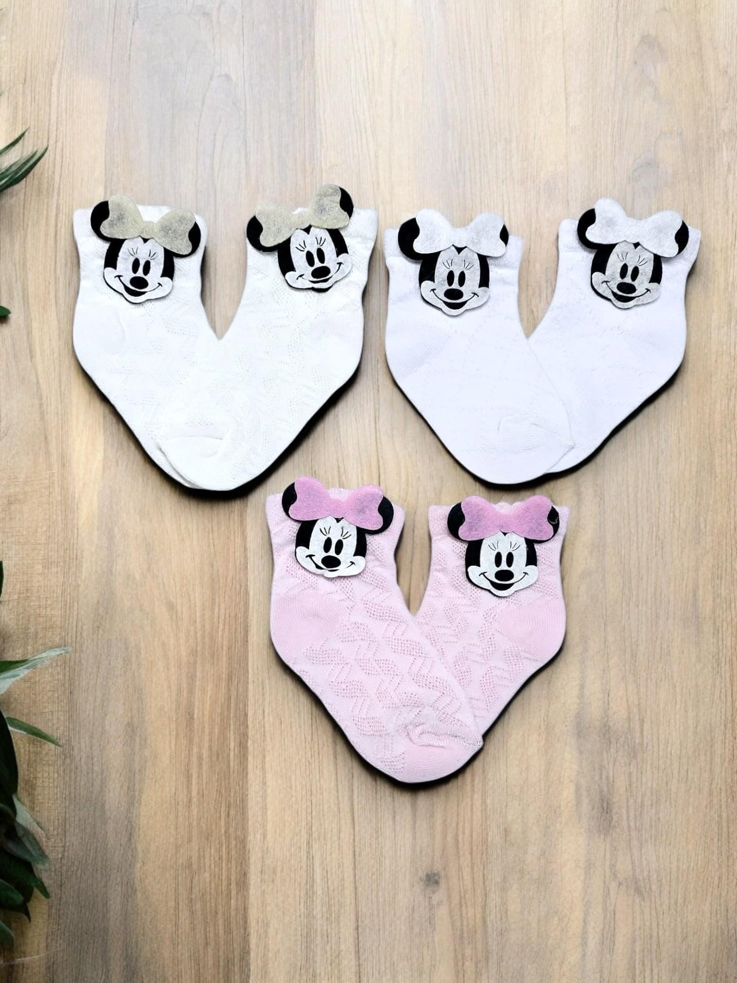 Kız Bebek Pamuklu Çorap Set 3 Çift