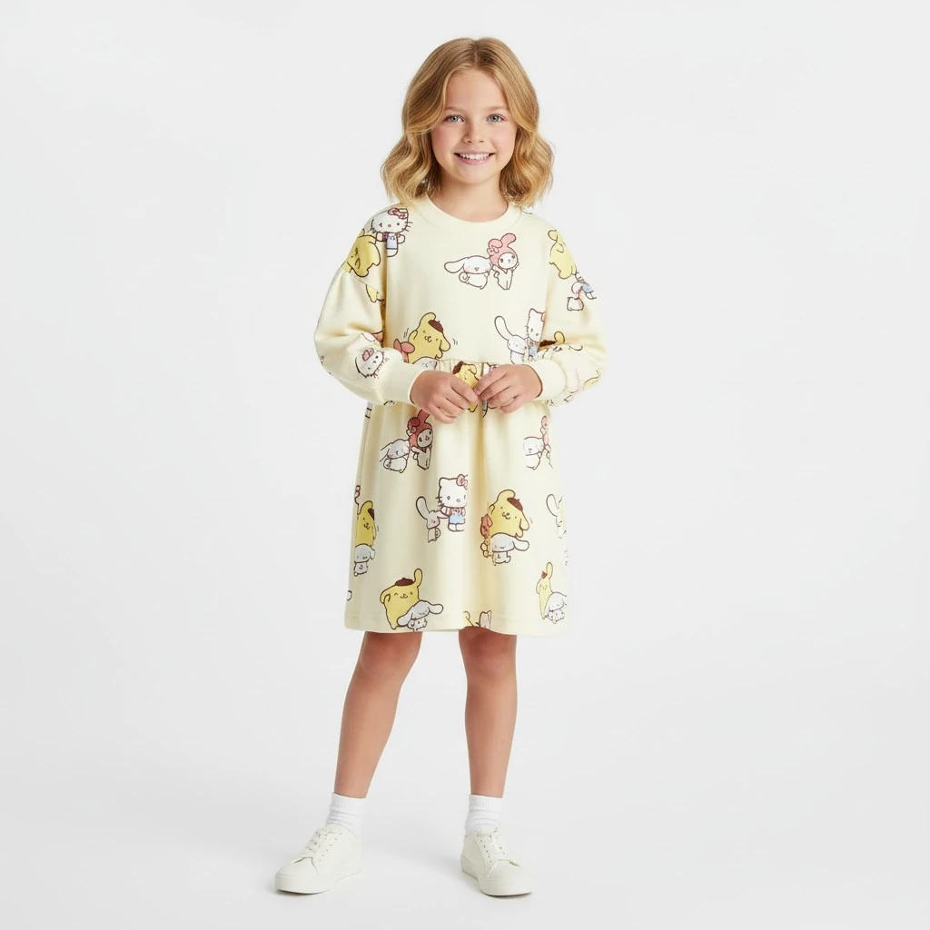 Kuromi Kız Çocuk Elbise