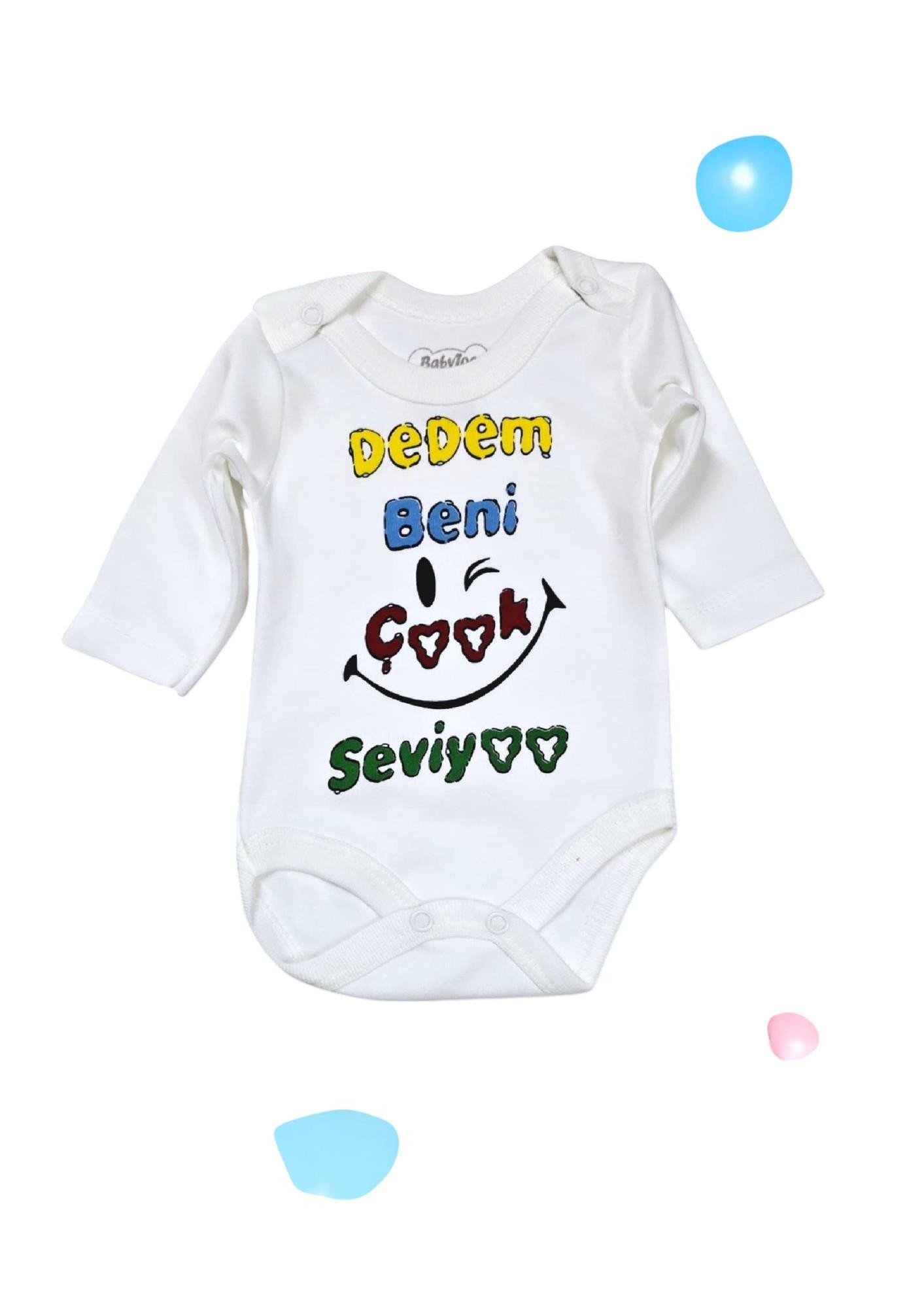Baskılı Bebek Body Zıbın (Dedem Beni Çok Seviyor)