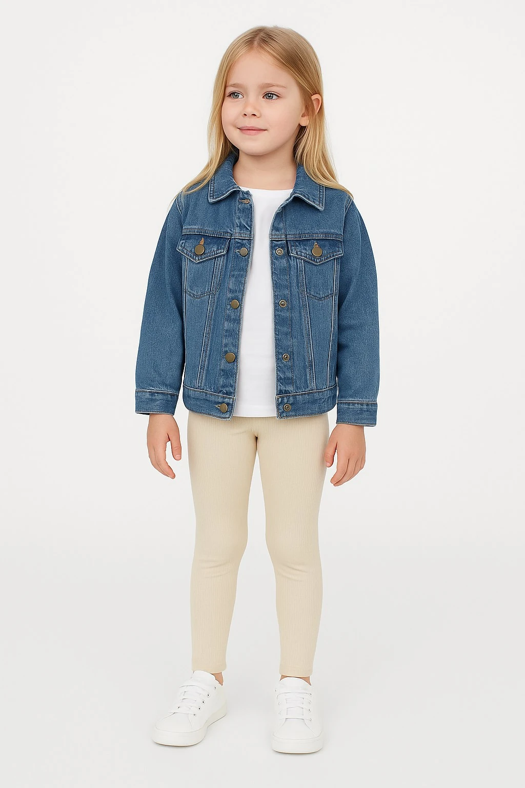 Likralı Kız Çocuk Tayt