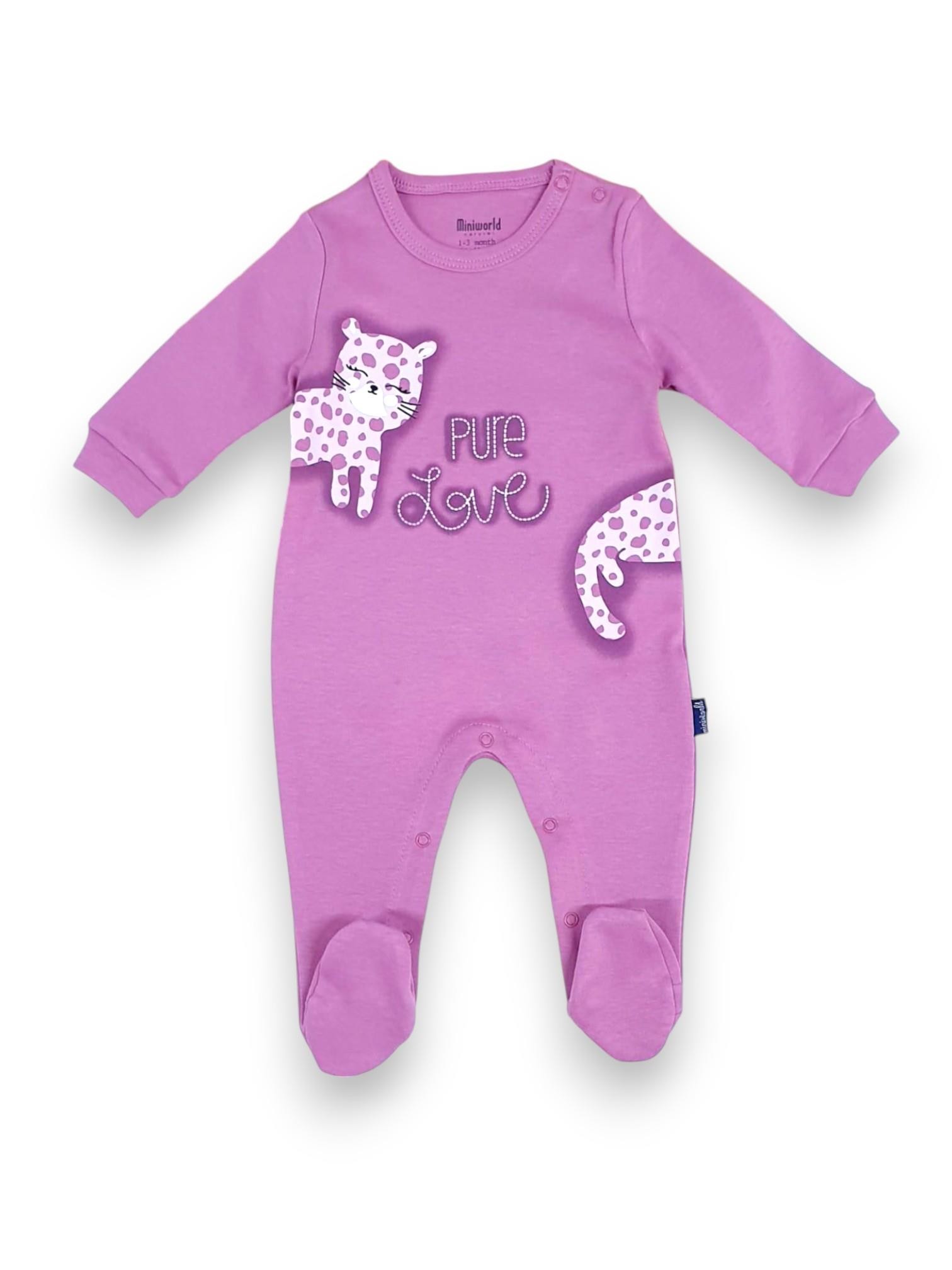 Kedili Kız Bebek Tulum Set - 2li