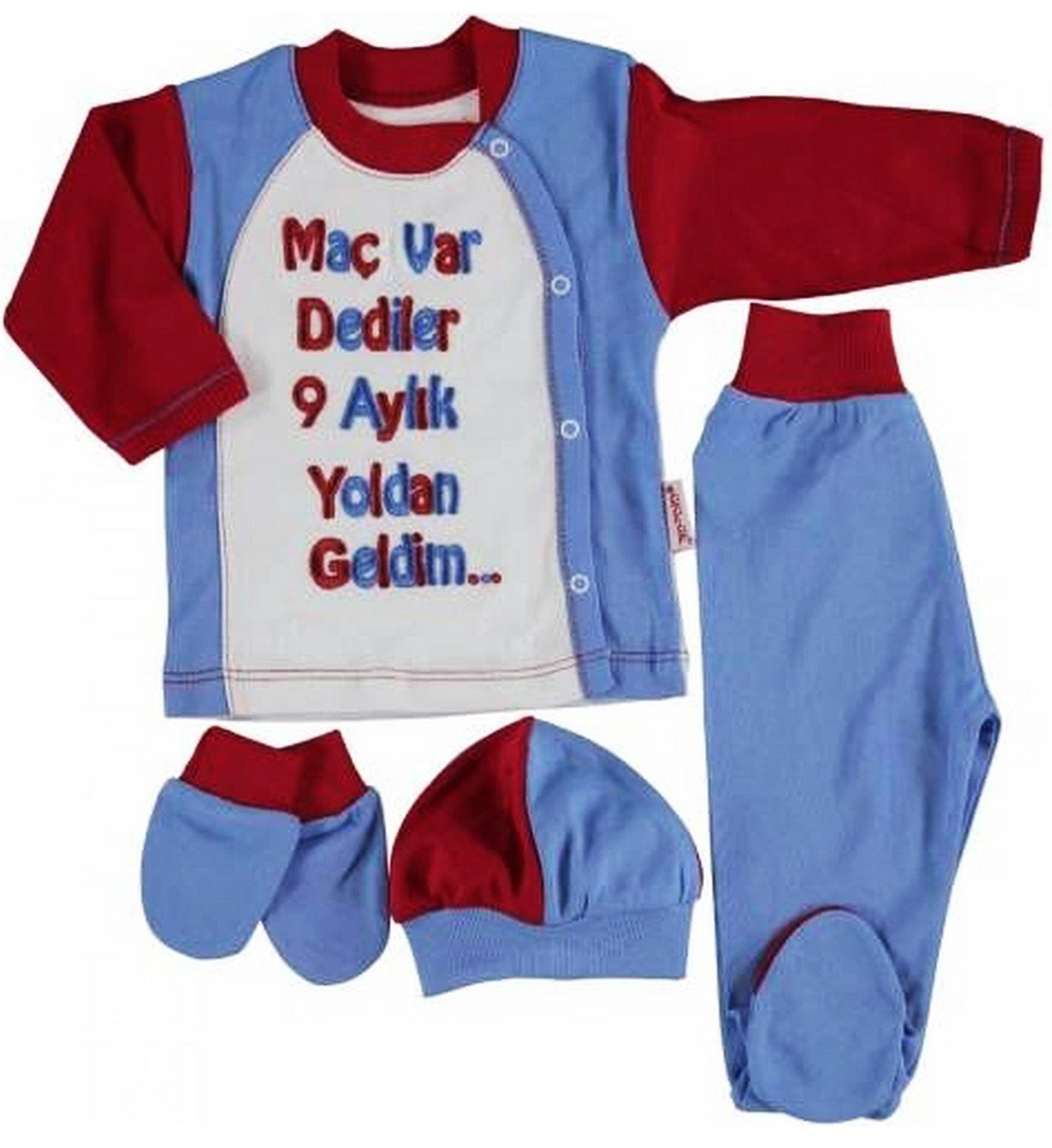 Taraftarlı Bebek Hastane Çıkışı - 4lü Set