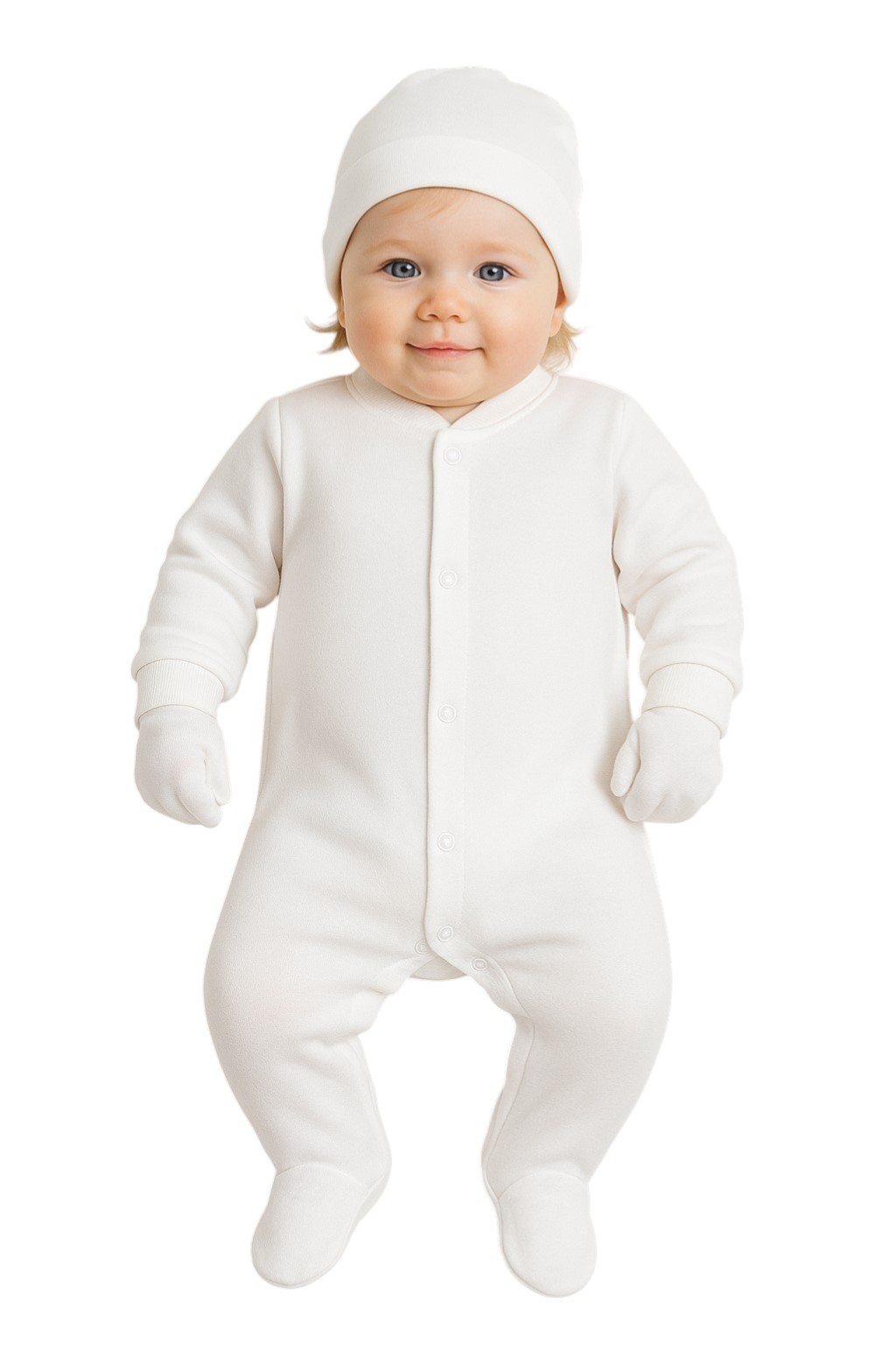 Düz Baskısız Bebek Tulum Unisex - 3lü