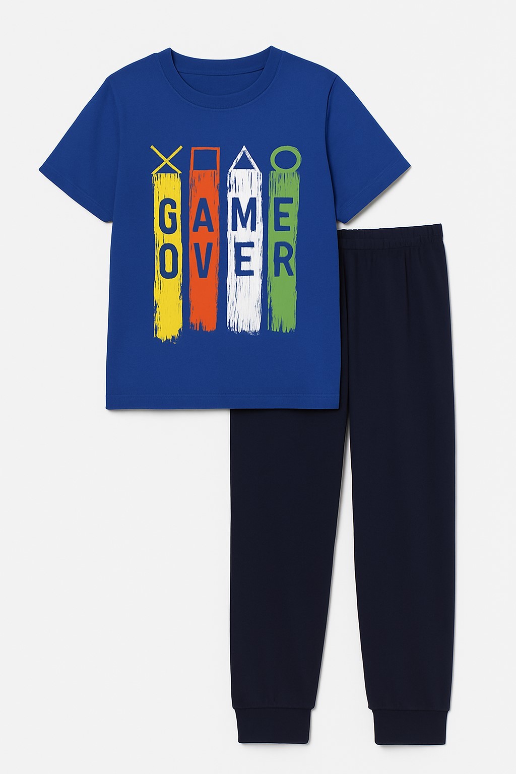 Game Over Kısa Kollu Erkek Çocuk Pijama Takım