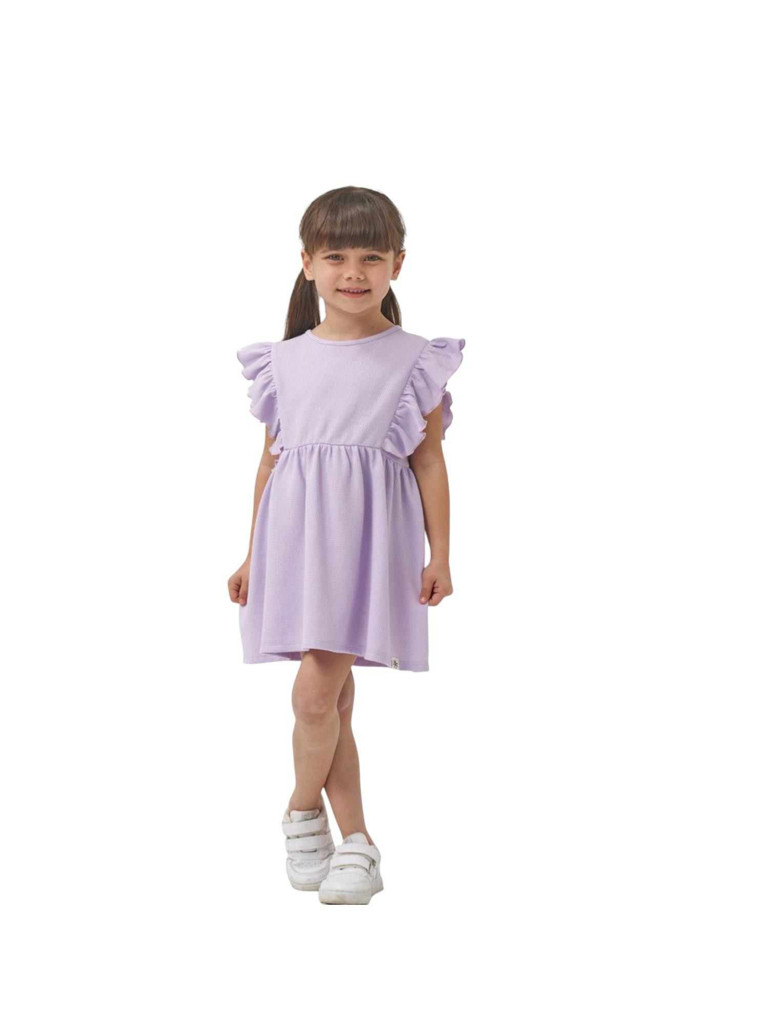 Kolu Fırfırlı Kız Çocuk Elbise