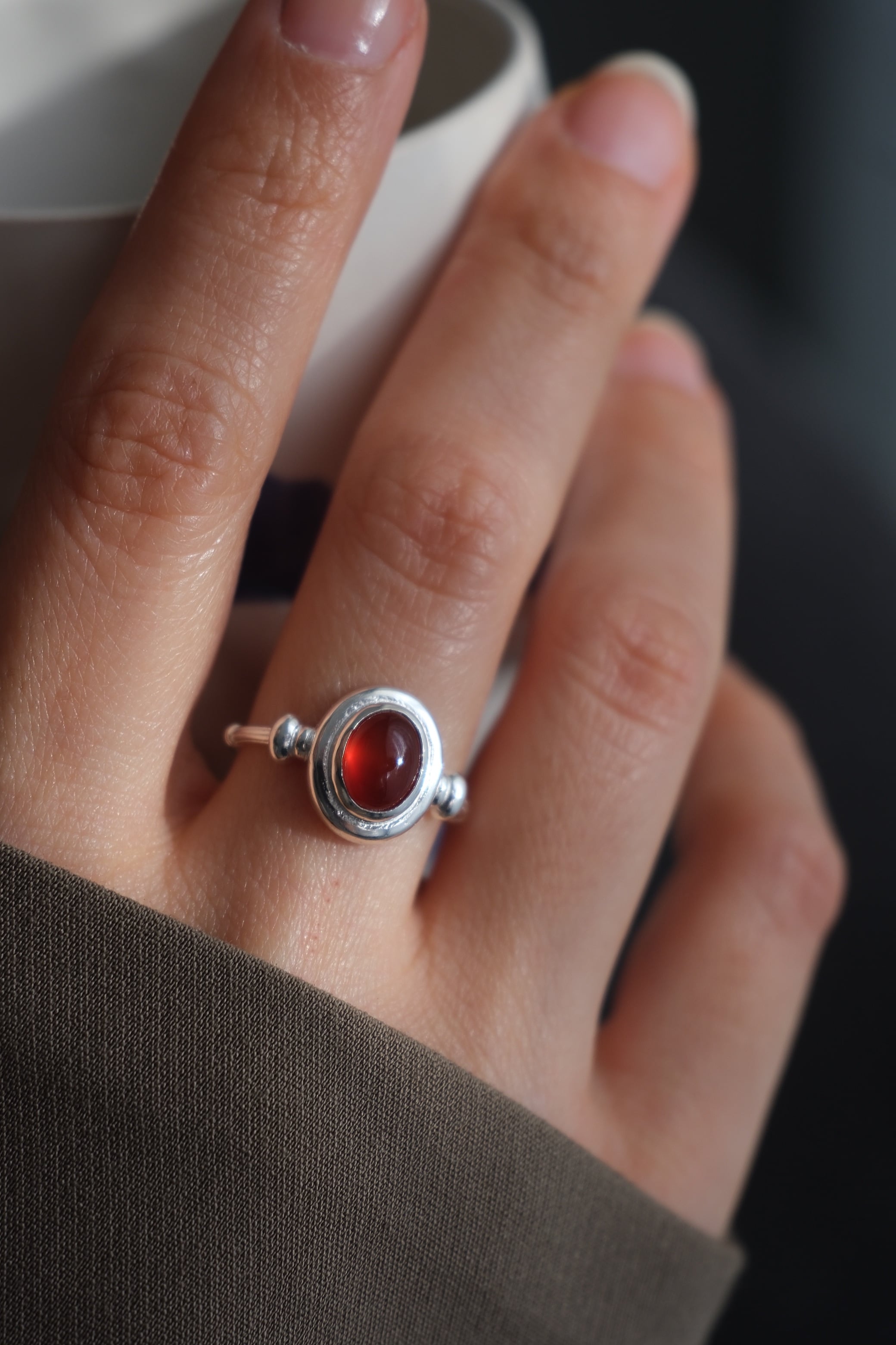 akik ‘oval piece’ yüzük