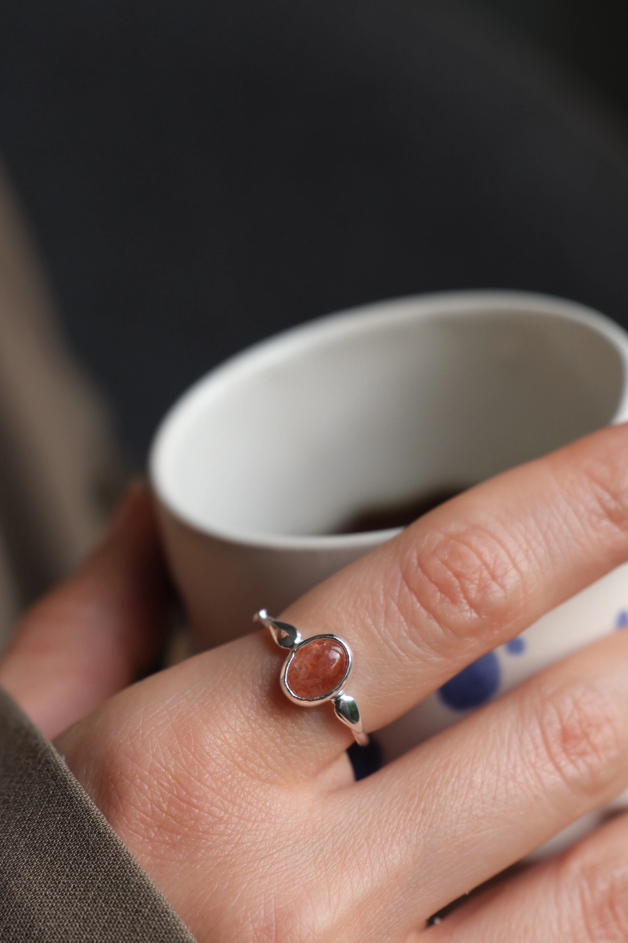 güneş taşı ‘lady’ yüzük