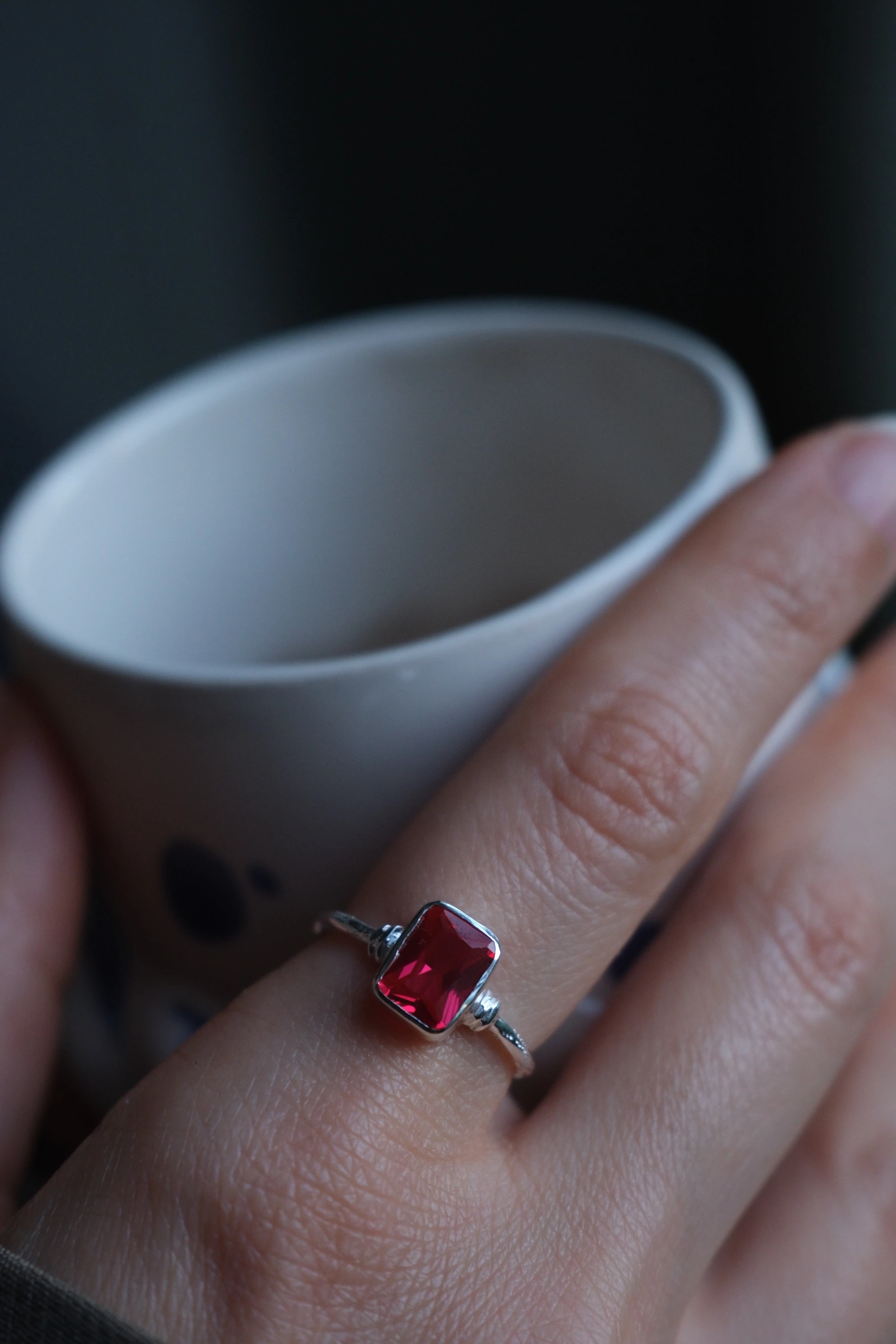 ruby ‘octa’ zirkon yüzük