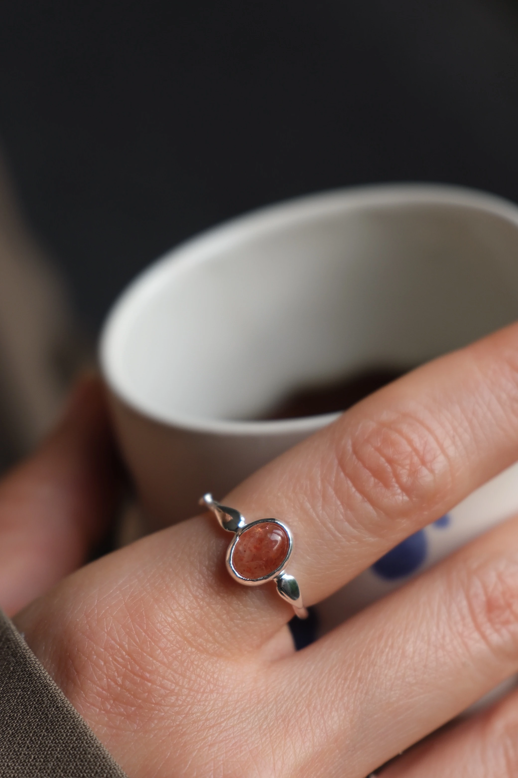 güneş taşı ‘lady’ yüzük