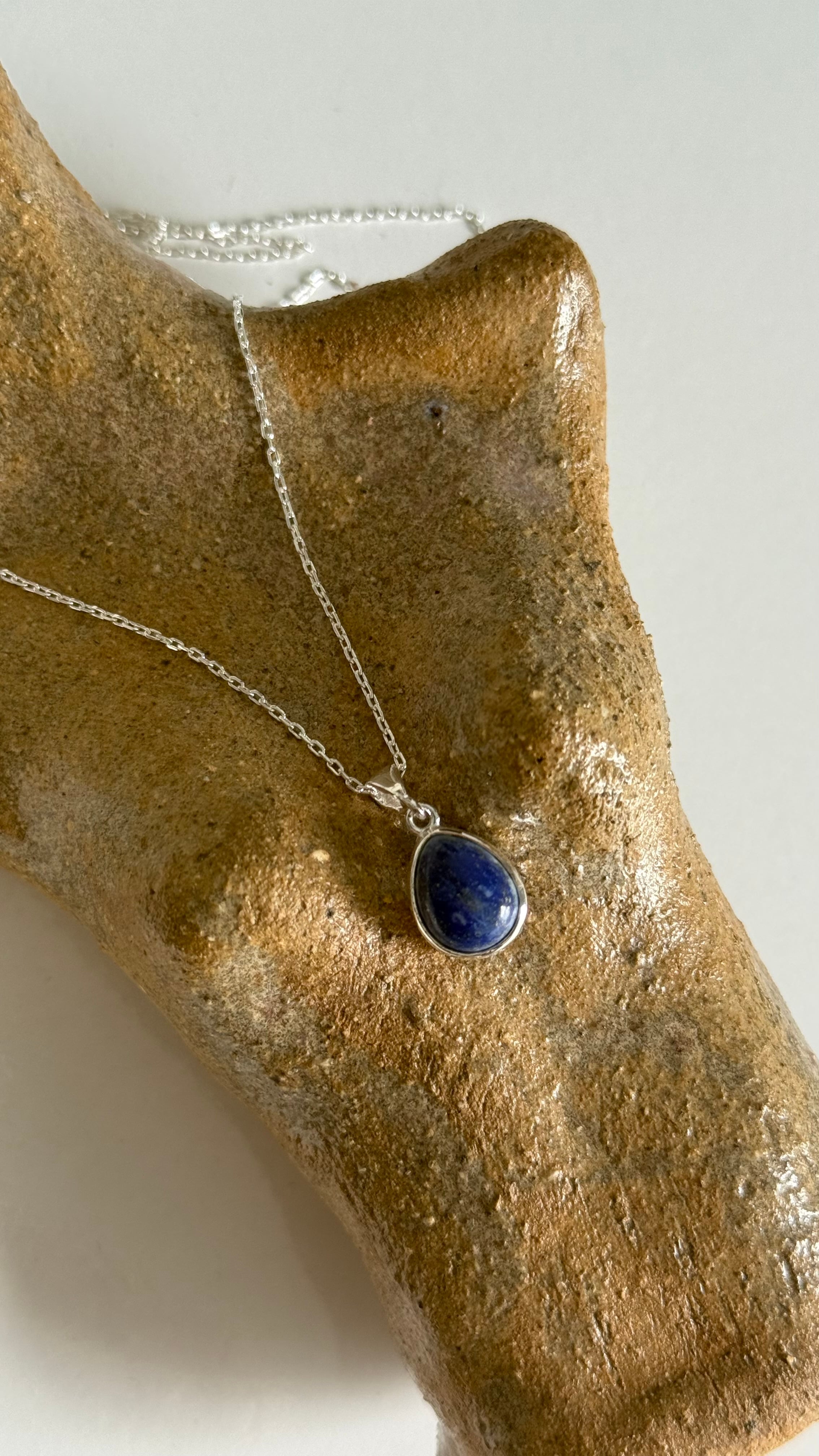 lapis lazuli minimal damla küpe