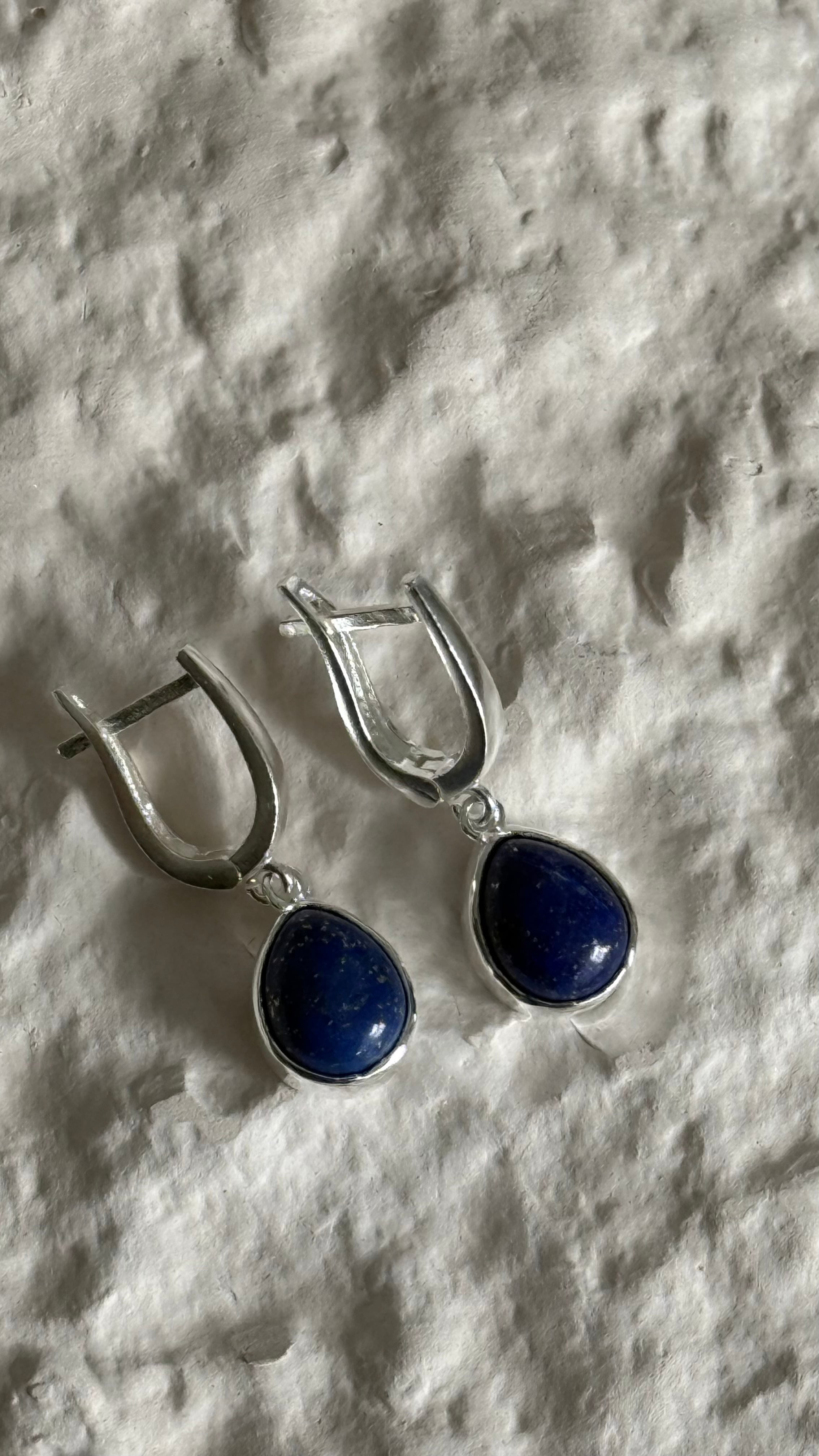 lapis lazuli damla küpe