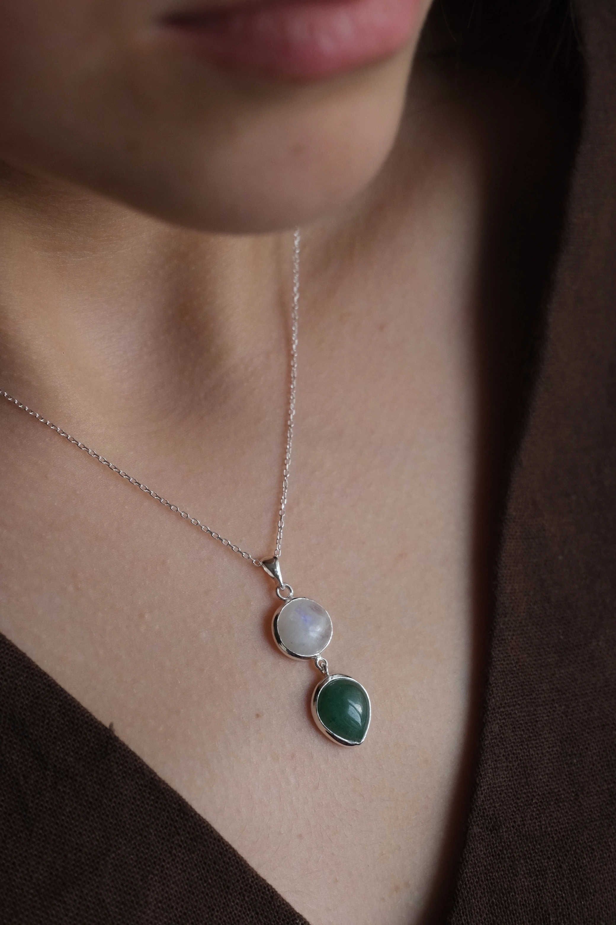 aytaşı & aventurin dualis kolye