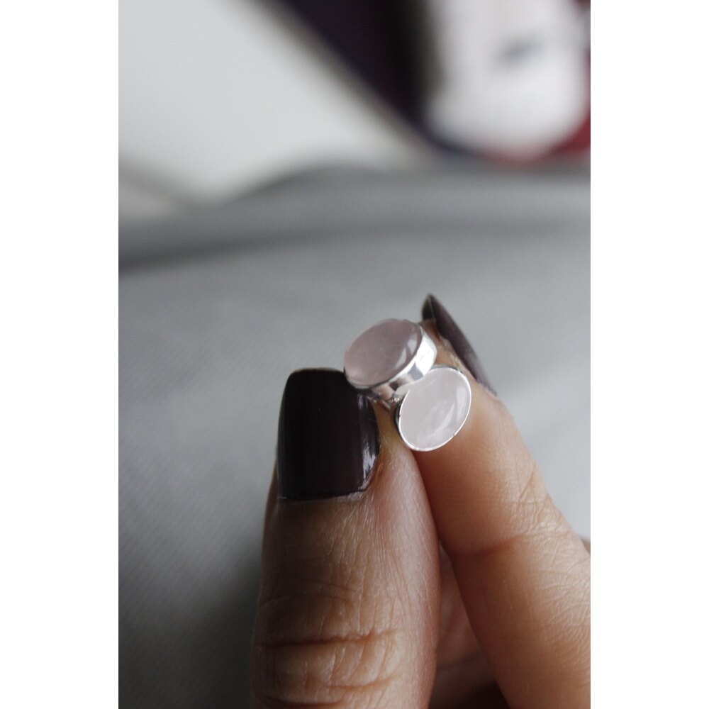 PEMBE KUVARS 'OVAL CUT' KÜPE