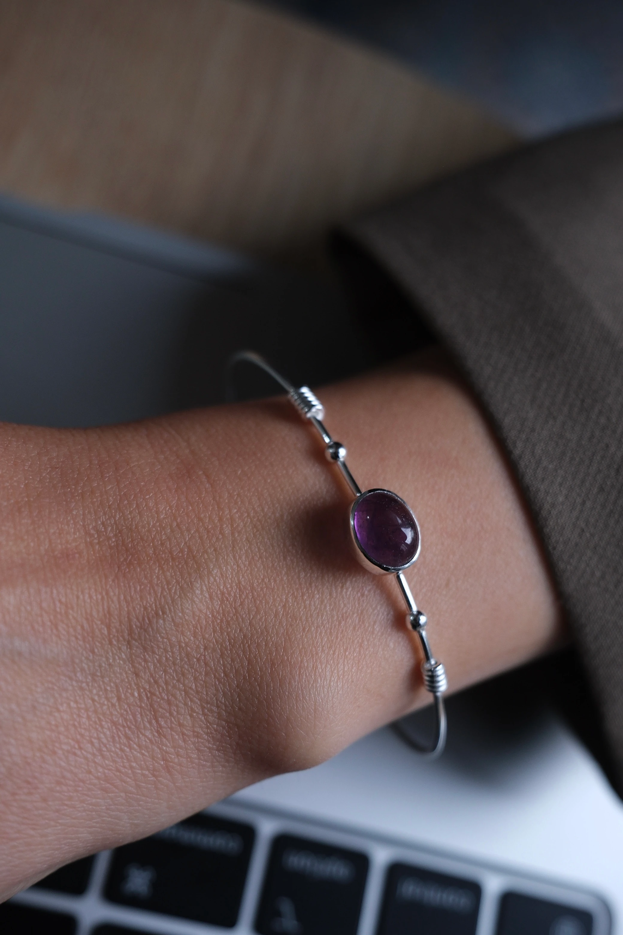 AMETİST KELEPÇE BİLEKLİK