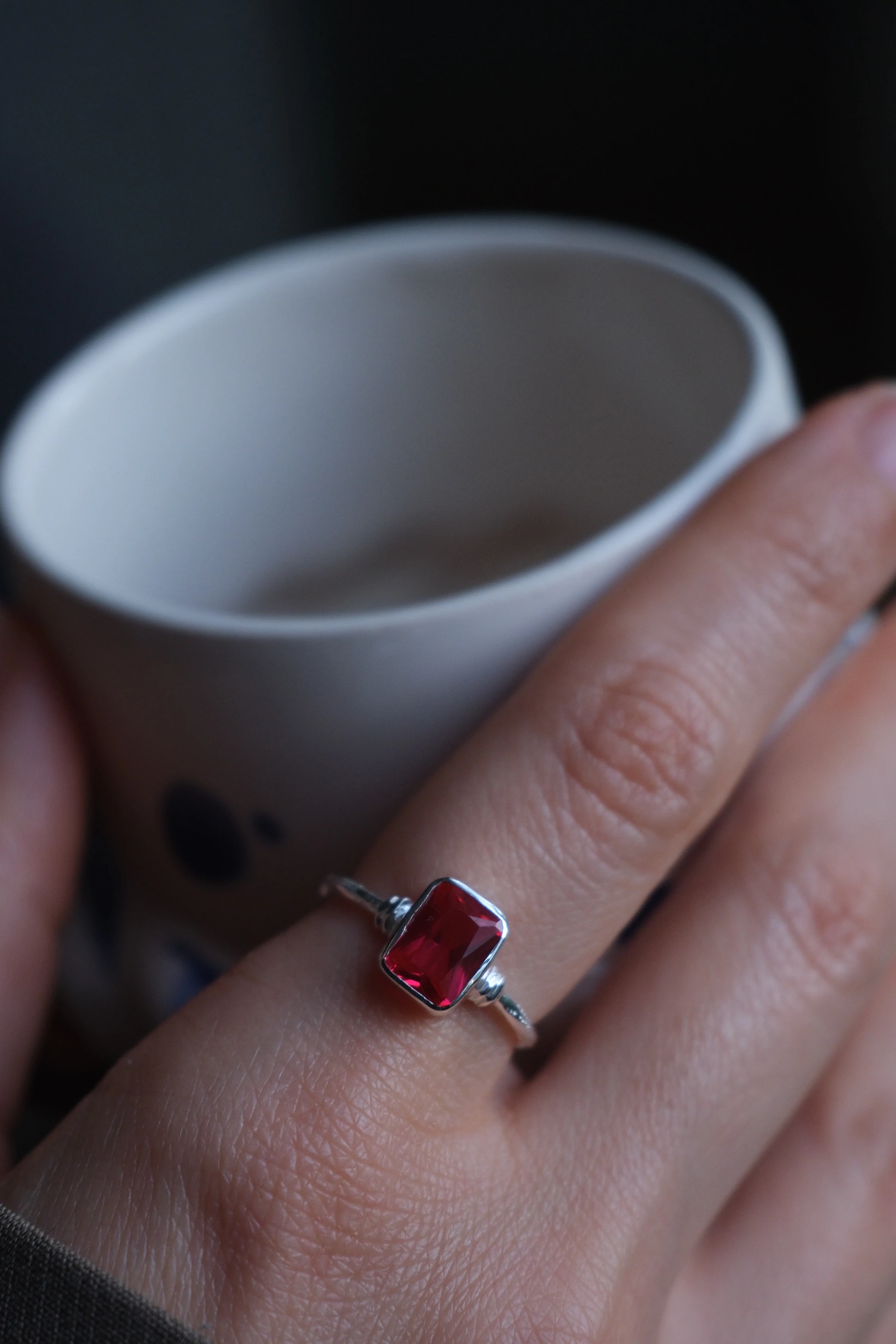 ruby ‘octa’ zirkon yüzük