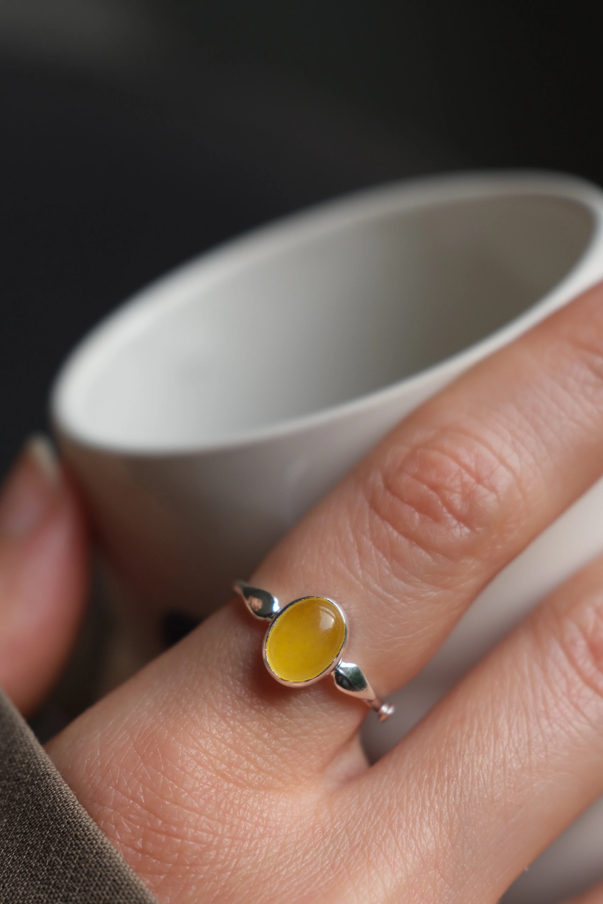 sarı akik ‘lady’ yüzük