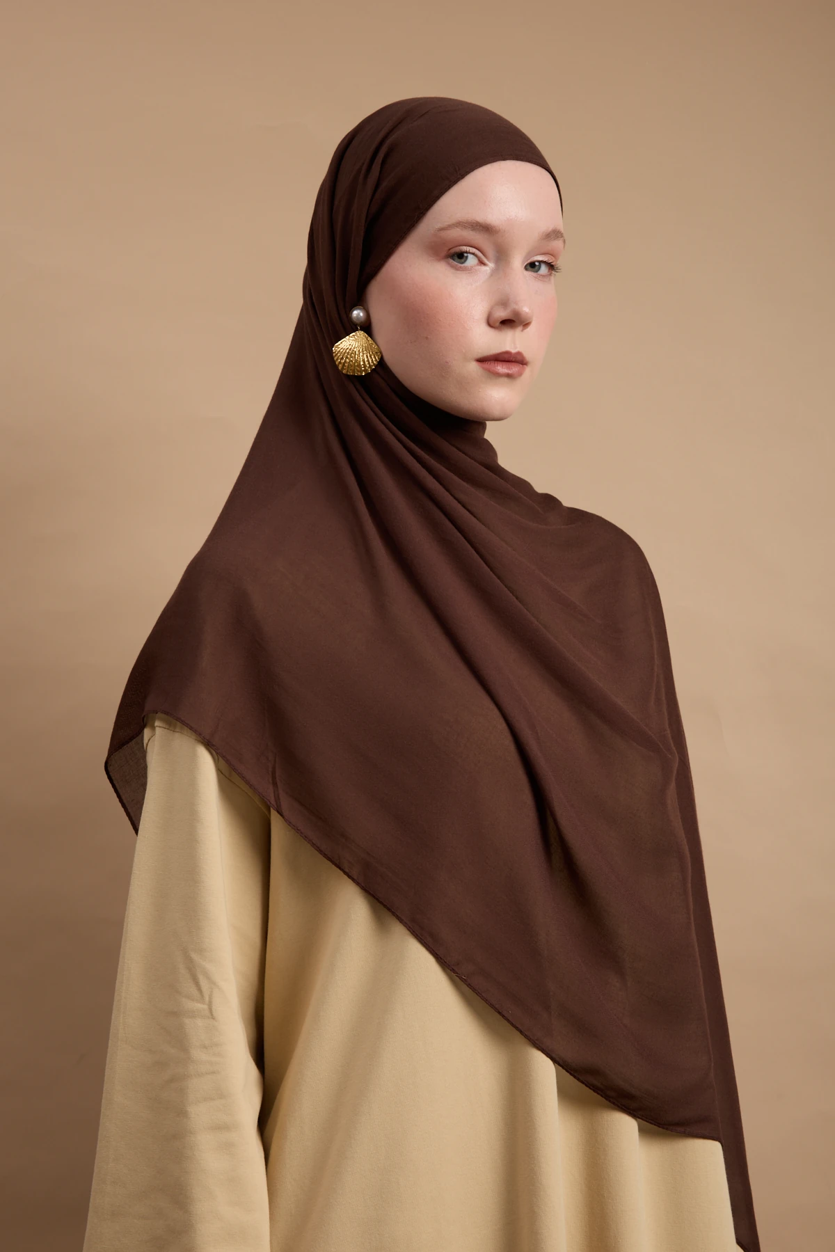 Natural Modal Şal - Acı Kahve