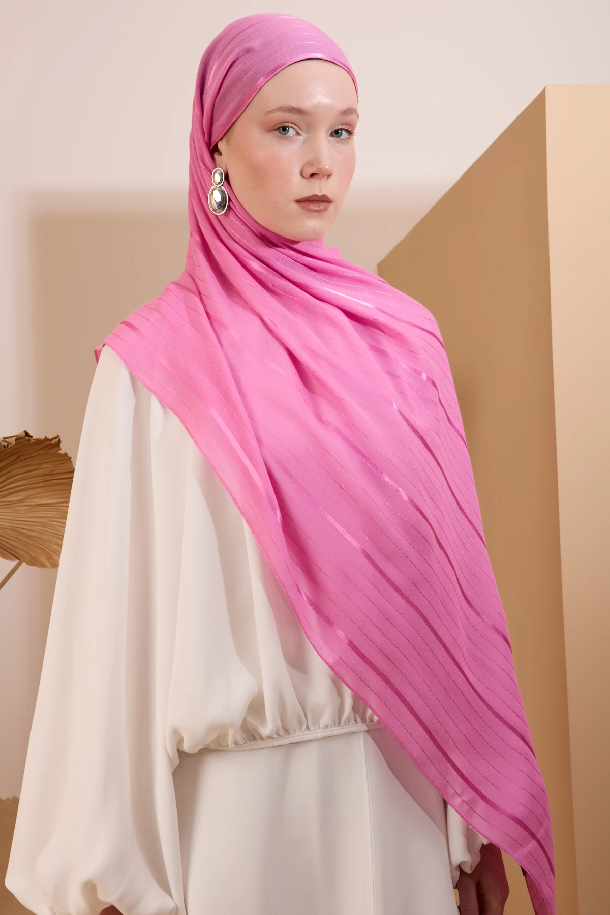 Flossy Modal Şal Aura Desen - Pembe