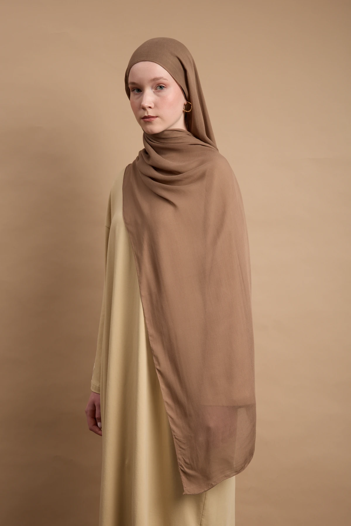 Natural Modal Şal - Sütlü Kahve